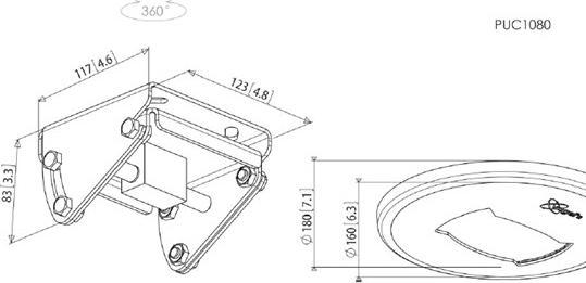 Actual product image Vogels Professional PUC 1080 - Mounting component (ceiling plate) (Ceiling)