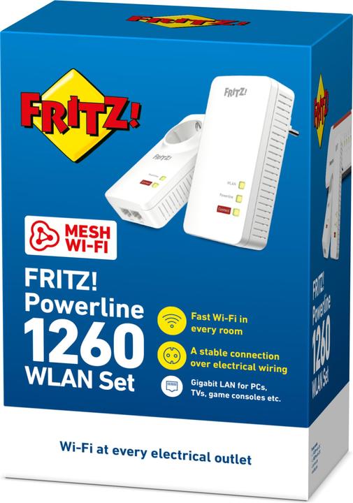 Produktbild AVM FRITZ!Powerline 1260E WLAN Set International (1200 Mbit/s)