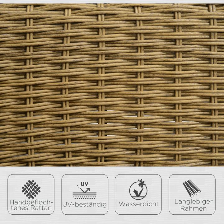 Actual product image Outsunny Rattan Rocking Chair with Seat Cushion