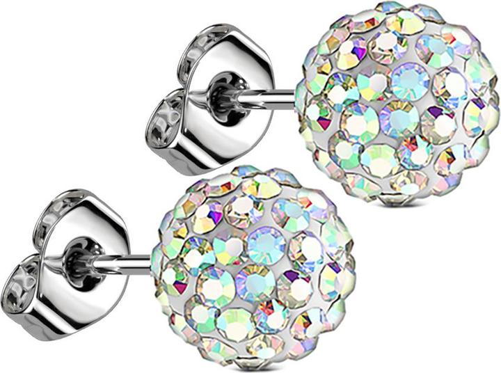 Image du produit Star Piercing Ohrstecker mit Kristallkugel multicolor (sans laiton, Acier chirurgical 316L)