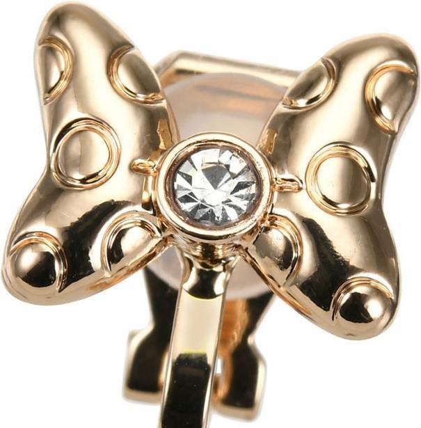 Actual product image Disney Minnie Ohrring (für ein Ohr) mit Punkteschleife (Zinc alloy, Silicone, Brass)