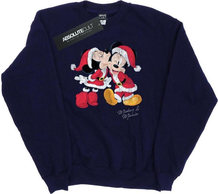Actual product image Disney Mens Mickey And Minnie Christmas Kiss Sweatshirt (XL)