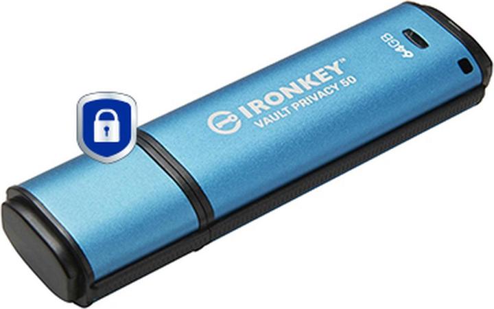Actual product image Kingston IronKey Vault Privacy 50 (64 GB, USB-A, USB 3.2)