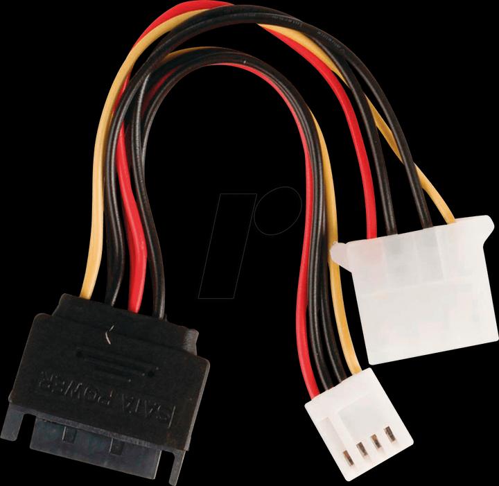 Actual product image Nedis Internal power cable | SATA 15-pin male | FDD female / Molex female | Gold-plated | 0.20 m | ru
