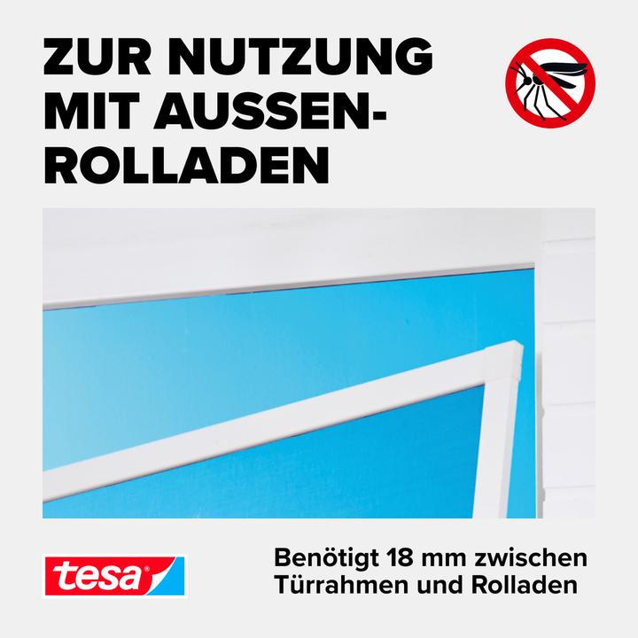 Energie-Label tesa Insektenschutz Alu COMFORT Adapter für Türen, zur Montage ohne Bohren