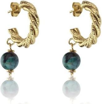 Marc Malone Grace Green Earrings Mce23004g - Fashionable Gold-Plated Earrings