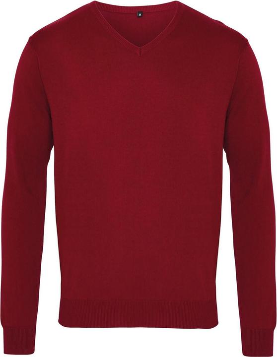 Actual product image Premier Mens Knitted Cotton Acrylic V Neck Sweatshirt (XS)