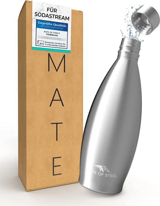 Immagine prodotto Mate of Steel Bottiglia in acciaio inox per Sodastream Crystal