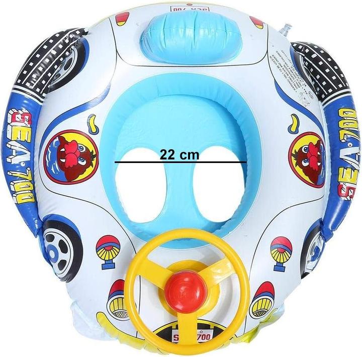 Produktbild Splash & Fun Aufblasbarer Auto Baby-Schwimmring, Schwimmsitz 60x60cm