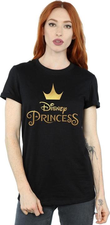 Actual product image Disney Womens/Ladies Princess Crown Logo Cotton Boyfriend T-Shirt (S)