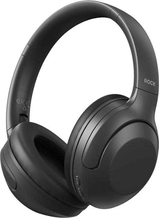 Rock - O3 ANC Wireless Headphones RAU0773 - Bluetooth-Kopfhörer, Schwarz (ANC, Kabellos)