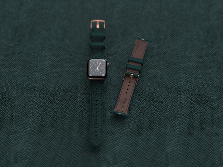 Produktbild Njord Jord Watch Strap For (44 mm, 45 mm, Veganes Leder, Lachsleder, Edelstahlverschluss, Apple Watch)