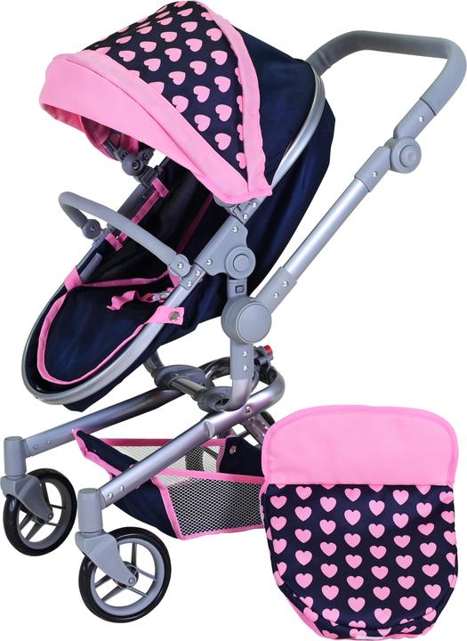 Image du produit Knorrtoys Poussette de poupée Boonk - "Pink Hearts