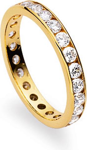 Produktbild Natsumi Schmuck Ring Alliance Gelbgold 18K/750 Zirkonia Neon Kanal (52, 750/18 K Gold)