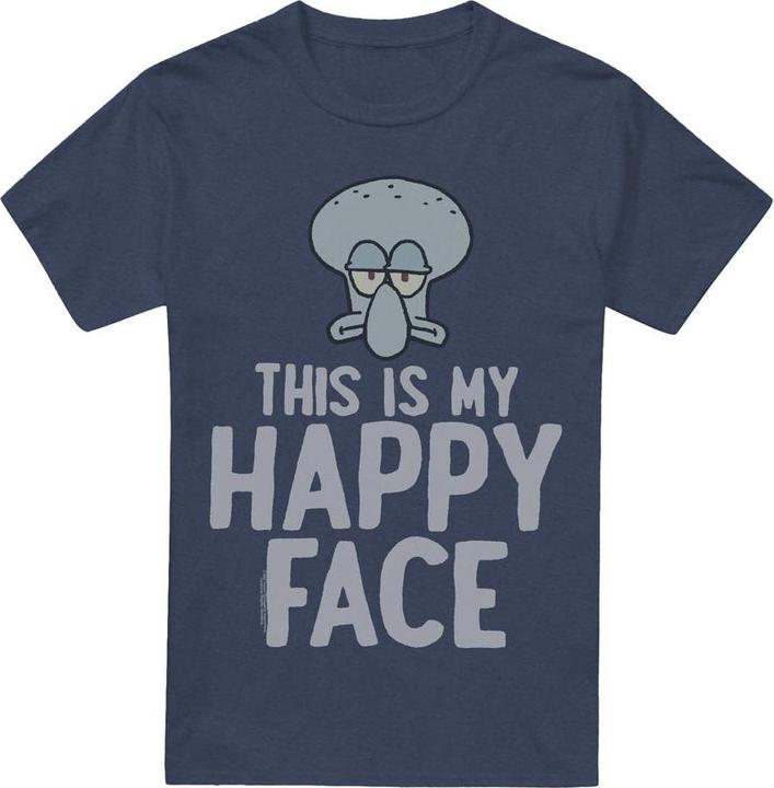 Actual product image Spongebob Squarepants Unisex Adult Happy Face T-Shirt (L)