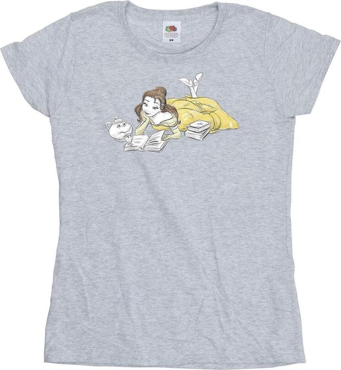 Disney Die Schöne und das Biest Belle Lesen Baumwolle TShirt