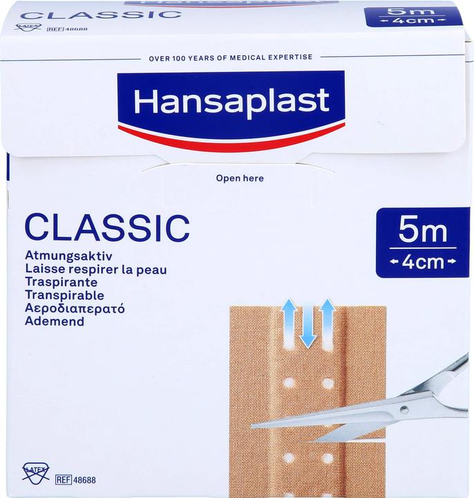 Image du produit Hansaplast Classic 5 m x 4 cm pansement respirant, 1 pc pansement (1 x)