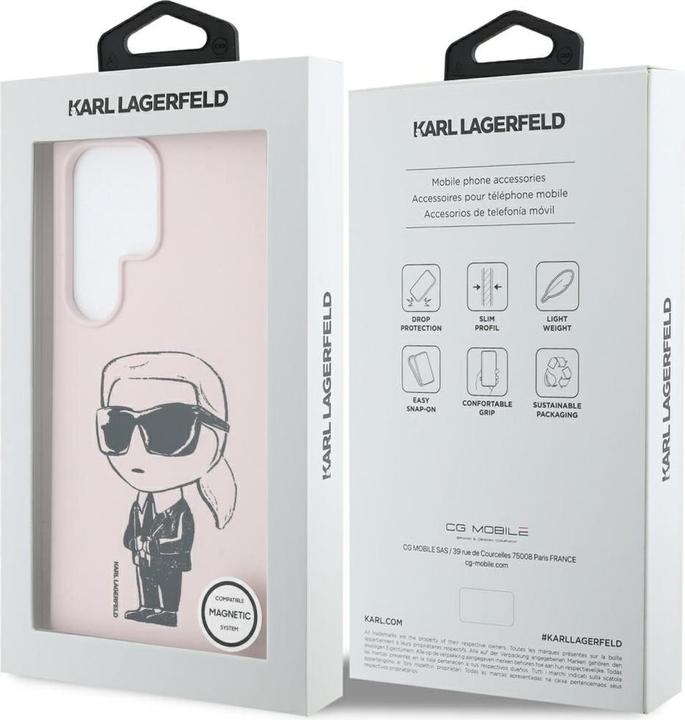 Produktbild Karl Lagerfeld Silicone Graffiti Ikonik Printed Logo MagSafe Case for Samsung Galaxy S25 Ultra - Pin (Samsung Galaxy S25 Ultra)