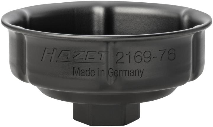 Immagine prodotto HAZET Chiavi per filtro olio 2169-76 ∙ Attacco quadro, cavo, 12,5 mm (1/2 di pollice) ∙ Profilo sca…