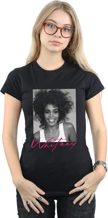 Actual product image Whitney Houston Womens/Ladies Smile Photograph Cotton T-Shirt (XXL)