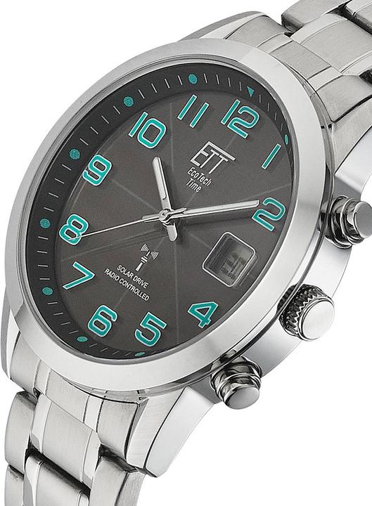 Immagine prodotto ETT EGS-11500-22M Orologio radiocomandato a energia solare Basic da uomo 41mm 5ATM (Orologio radiocontrollato, 41 mm)