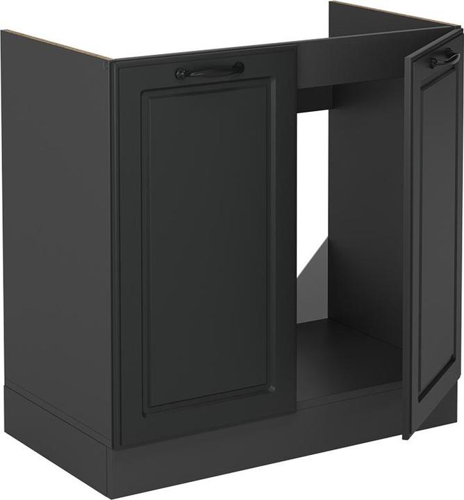 Actual product image Vicco Sink base cabinet R-Line, Anthracite country house/Anthracite, 80 cm, WT Oak