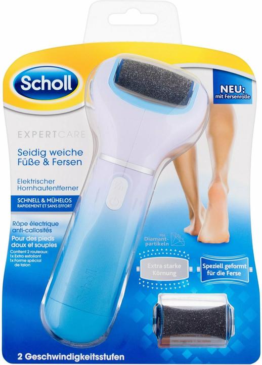 Immagine prodotto Scholl Rimuovi cornea elettrico liscio vellutato NUOVO con rullo peeling aggiuntivo BLU (Elimina calli)