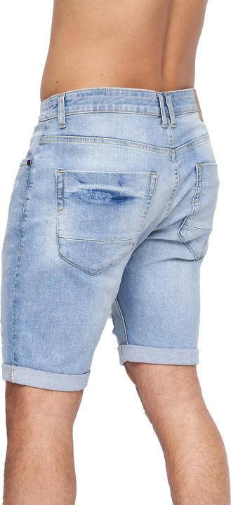 Produktbild Crosshatch Mens Riptrey Abraised Denim Shorts (36)