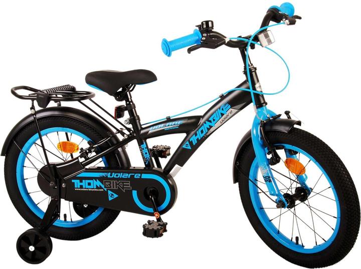 Image du produit Volare Thombike Kinderfiets - Jongens - 16 inch - Zwart Blauw - Twee Handremmen (16")
