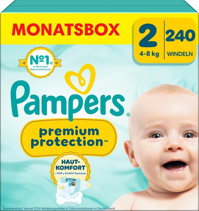 Image du produit Pampers Premium Protection (Taille 2, Pack mensuel, 240 pièce(s))