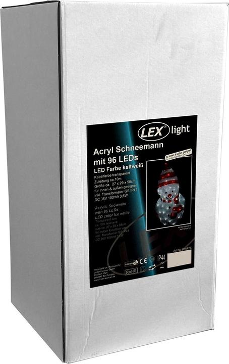 Produktbild Mojawo XXL Acryl Schneemann 96 LEDs kaltweiss Aussenbeleuchtung