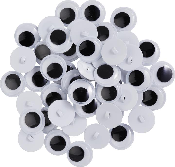 Actual product image VBS XXL Wiggle Eyes to sew on "Round", 15 mm, 50 pieces