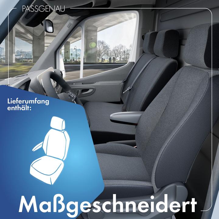 Image du produit Walser Housses de siège pour Ford Transit pour siège individuel avant en polyester BJ 05/2014 aujourd'hui