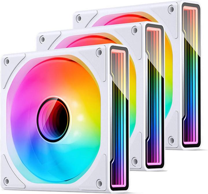 Actual product image Jonsbo ZK-120W 3in1 fan- A-RGB, white (120 mm, 3 x)