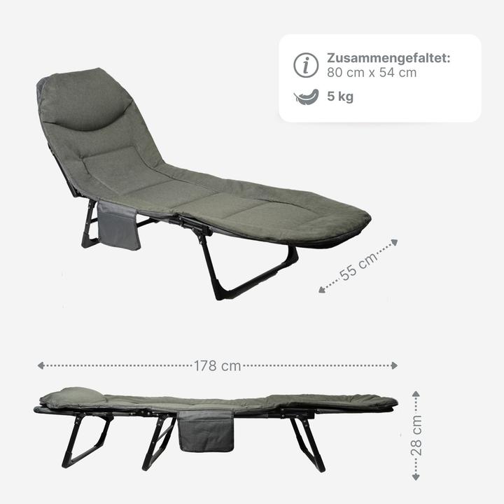 Immagine prodotto Hermex Campingliege Outdoor-Liege Feldbett Sonnenliege Klappbett