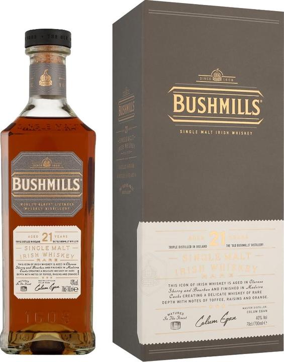 Actual product image Bushmills 21 Y.O. Madeira Finish (Irish whiskey)