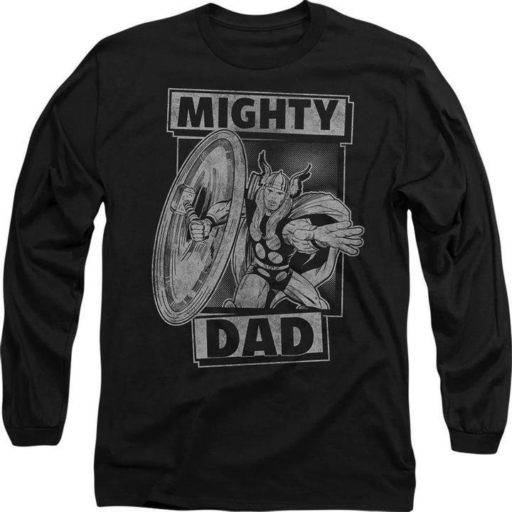 Actual product image Thor Unisex Adult Mighty Dad Fathers Day T-Shirt (L)