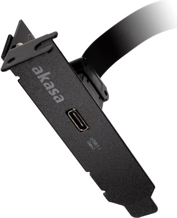 Actual product image Akasa Low Profile PCI Bracket Adapter, USB 3.1 Type C