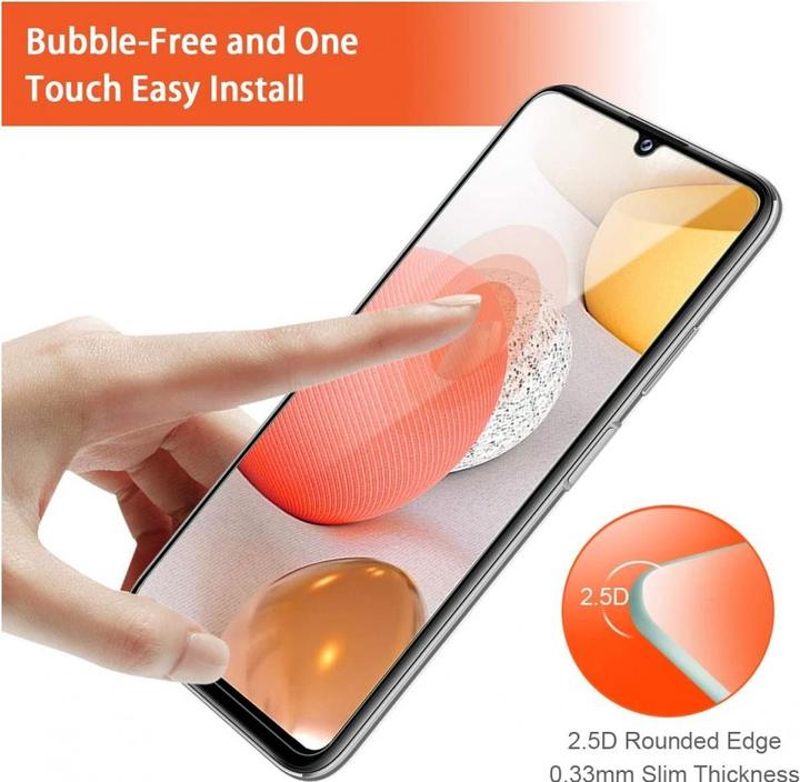 Actual product image Screenguard Samsung Galaxy A42 5G bulletproof glass protective film Case Friendly Design (1 Piece, Samsung Galaxy A42 5G)