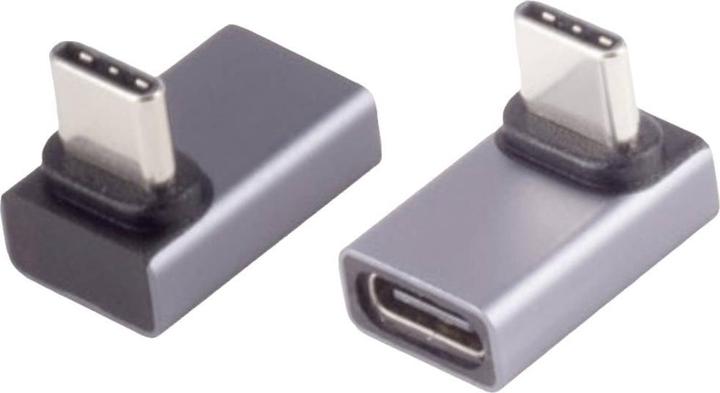 Actual product image BKL Electronic USB-C® adapter, 4.0, 90° angle top/bottom, Pro adapter, angled 10080136 BK