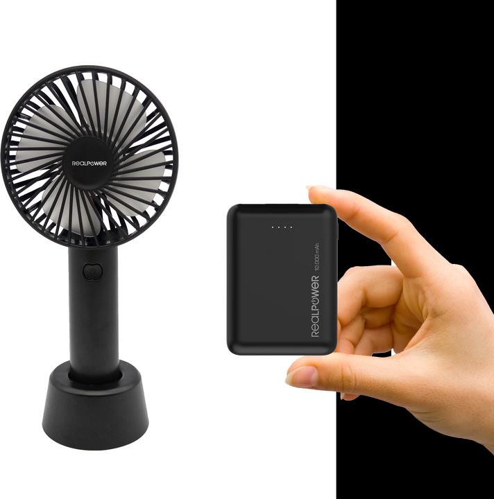 Immagine prodotto RealPower Ventilatore Mobile Bundle + PB-10000 mini HD (1200 mAh)