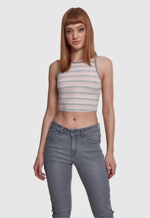 Image du produit Urban Classics Ladies Rib Stripe Cropped Top (XS)
