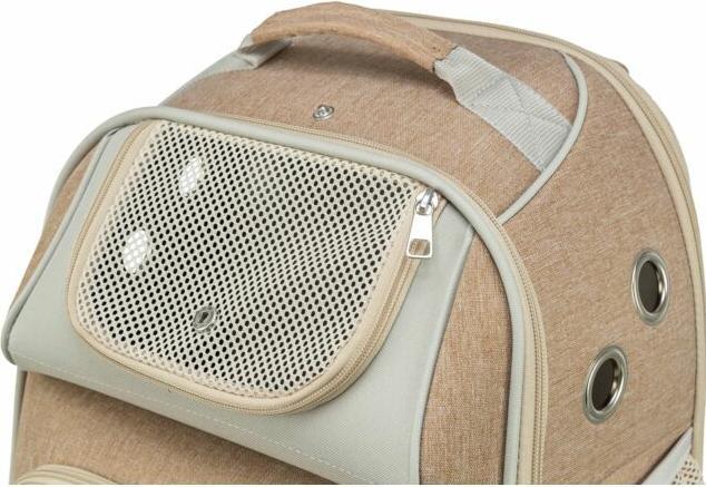 Produktbild Trixie Tiertransport-Rucksack Willow Beige/Braun (Katze, Hund, Reflektoren, Atmungsaktiv)