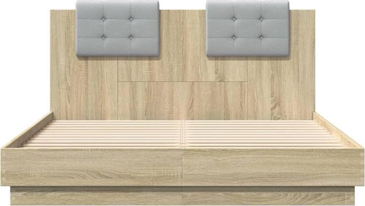 Image du produit VidaXL Cadre de lit avec tête de lit Chêne Sonoma (120 x 200 cm)