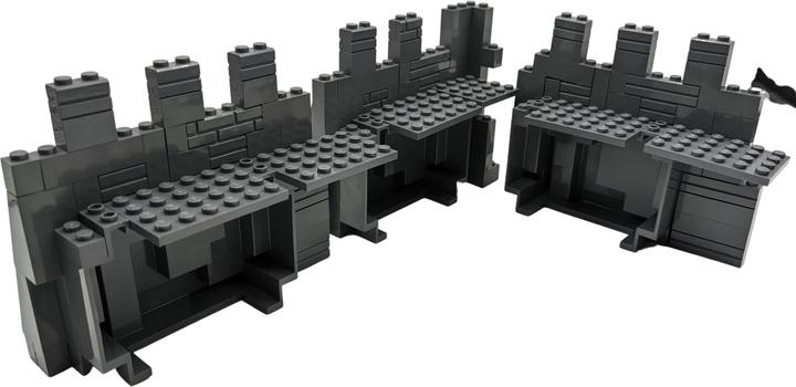 Image du produit LEGO MOC Château fort Mur 2 pièces de mur et 1 pièce de coin - gris foncé - 133 pièces (LEGO Accessoires)
