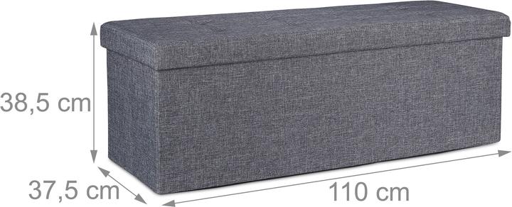 Image du produit Relaxdays Banquette rangement, spacieuse (110 cm)
