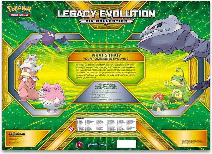 Actual product image Pokémon Legacy Evolution Pin Collection Box (English)