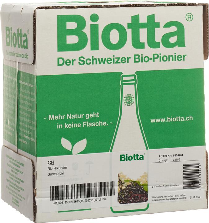 Immagine prodotto Biotta Sambuco biologico (6 x 50 cl)