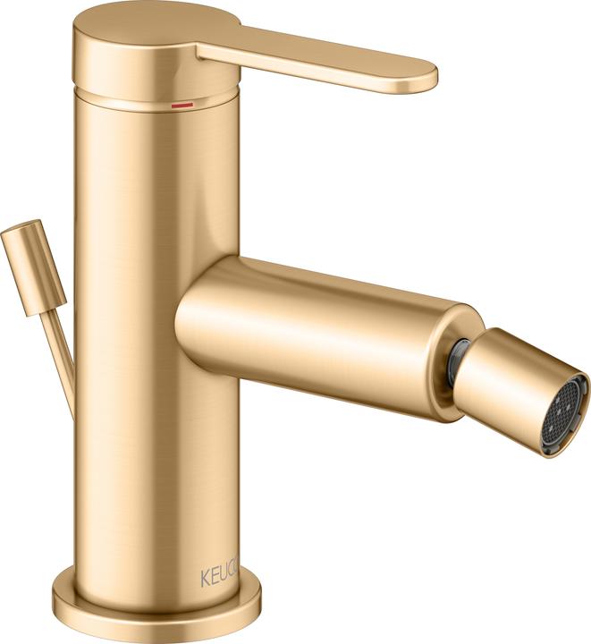 Actual product image Keuco IXMO Flat single lever bidet mixer, with drain set, 110mm projection