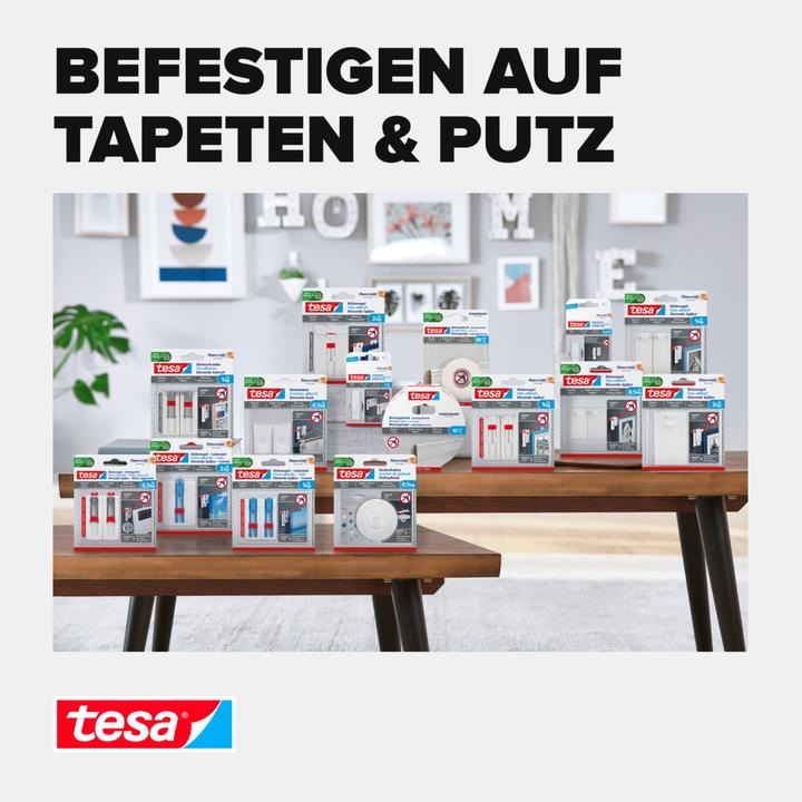 Immagine prodotto tesa Powerstrips per carta da parati e intonaco, 1 kg di forza di tenuta, 6 strisce biadesive